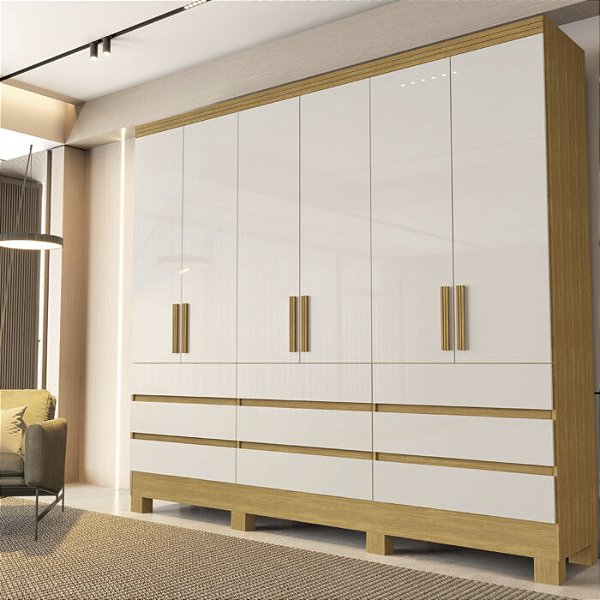 0035.07 BARRETO ROUPEIRO ARGELIA 6P 9G CINAMOMO/OFF WHITE