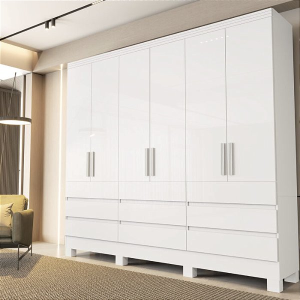 0035.01 BARRETO ROUPEIRO ARGELIA 6P 9G BRANCO