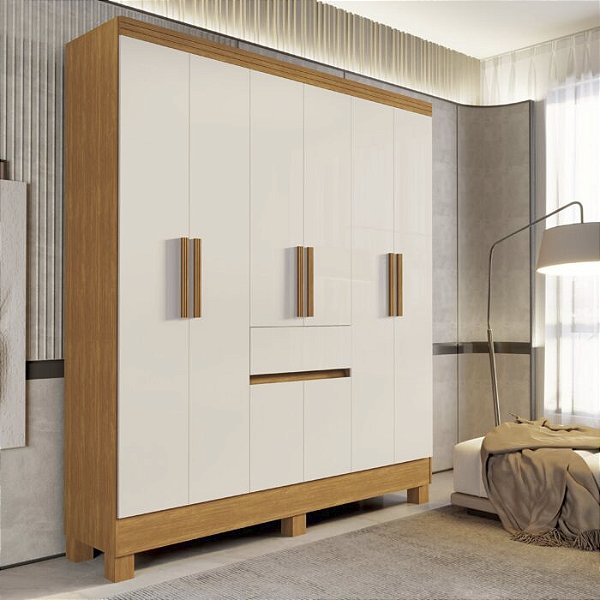 0037.06 BARRETO ROUPEIRO SANTIAGO 6P NATURE/OFF WHITE