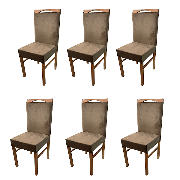 KIT 6 CADEIRAS AVULSAS SOFIA FLAMINGO TEC 105