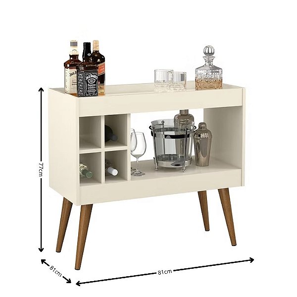 28855 EJ APARADOR ADEGA NEW ODIN OFF WHITE/FREIJO 950X370X110