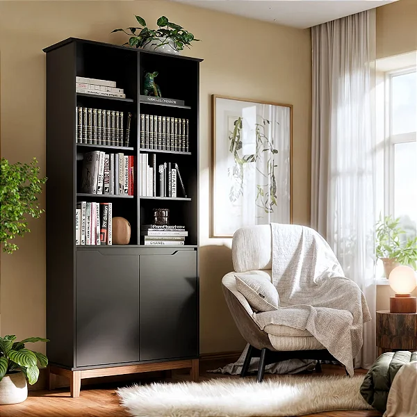 54220 EJ LIVREIRO FLOW PRETO/FREIJÓ