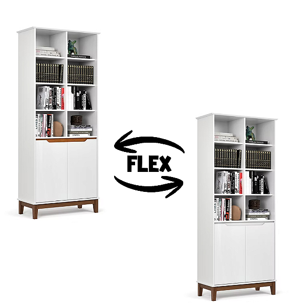 54200 EJ LIVREIRO FLOW BRANCO/FREIJÓ