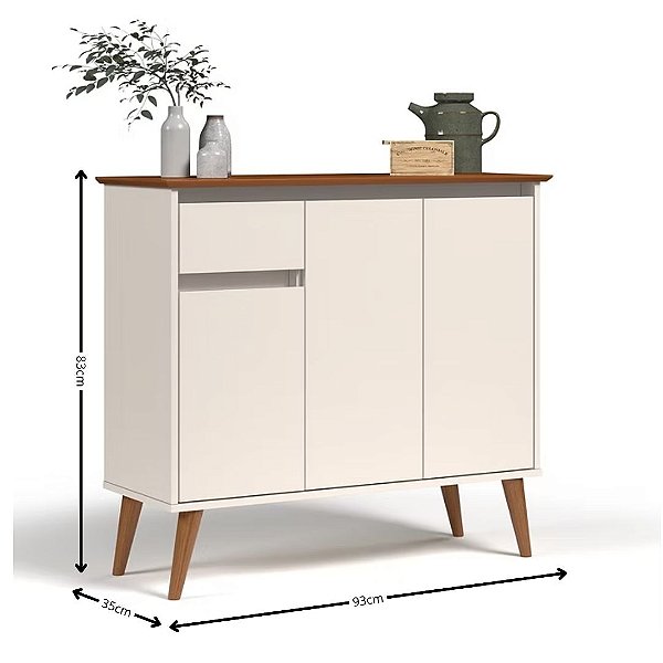 31655 EJ APARADOR VENEZA OFF WHITE/FREIJO 1030X410X165