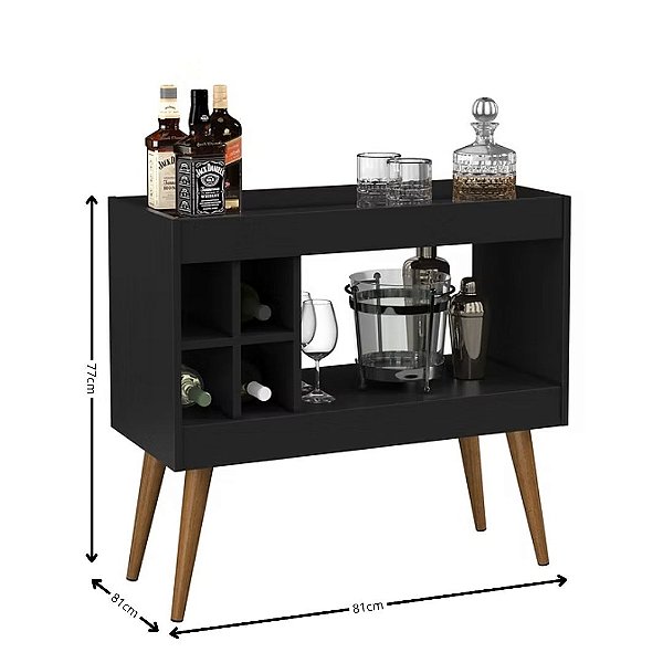 28820 EJ APARADOR ADEGA NEW ODIN PRETO 950X370X110