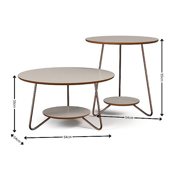 21765 EJ JOGO MESA CENTRO/APOIO LIZ FREIJO 665X665X70