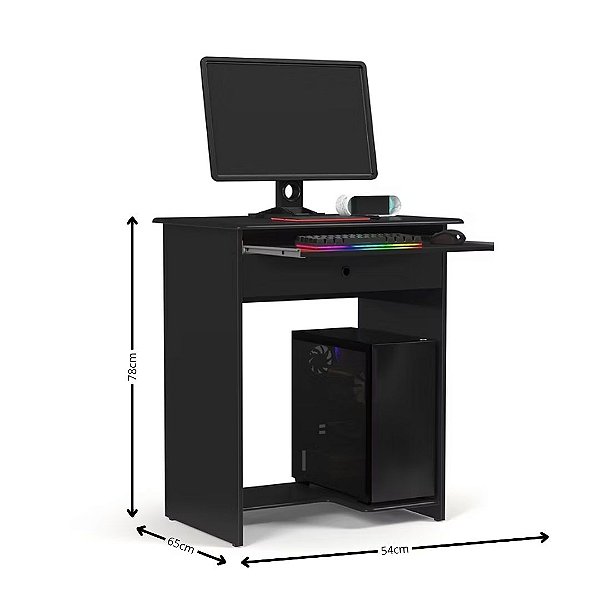 6320 EJ MESA DE COMPUTADOR PRATICA PRETA 755X445X65