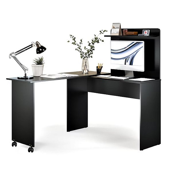 54320 EJ ESCRIVANINHA EM L PRETA 1325X780X60