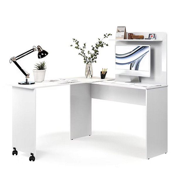 54300 EJ ESCRIVANINHA EM L BRANCA 1325X780X60