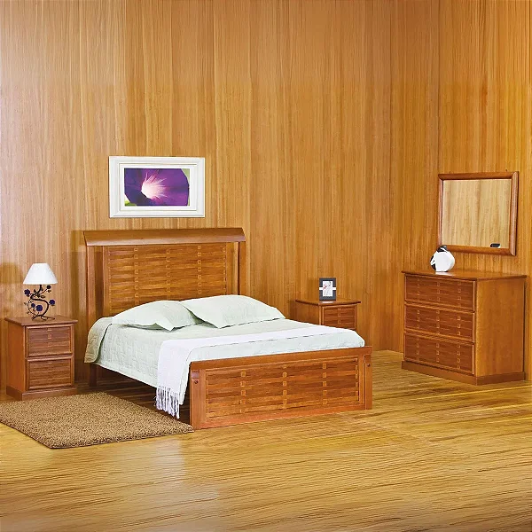 cama casal linha trançado em Madeira Maciça - Realce