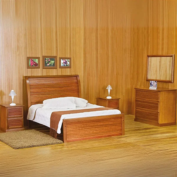 3802 Cama de Casal em Madeira maciça da linha Dallas
