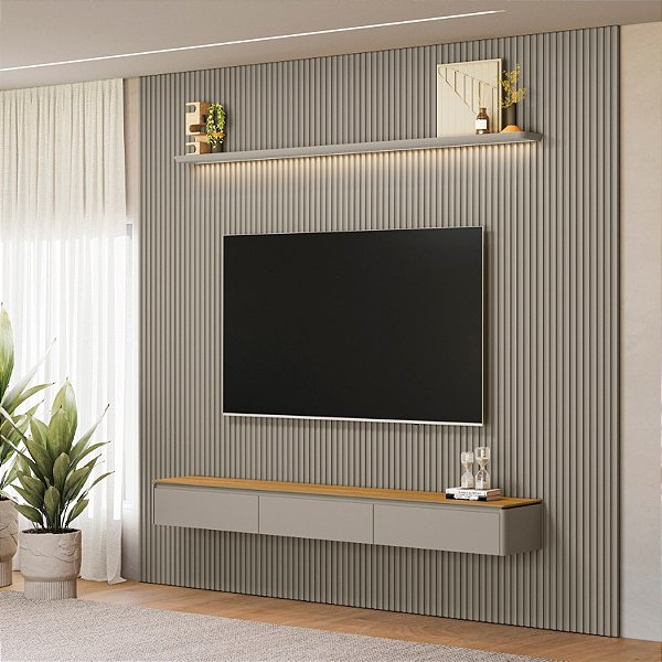 810010305 LINEA PAINEL RIPADO MODULAR 3,0+NICHO CURVO 2,2+PRATELEIRA CURVA 2,2 250X297X36
