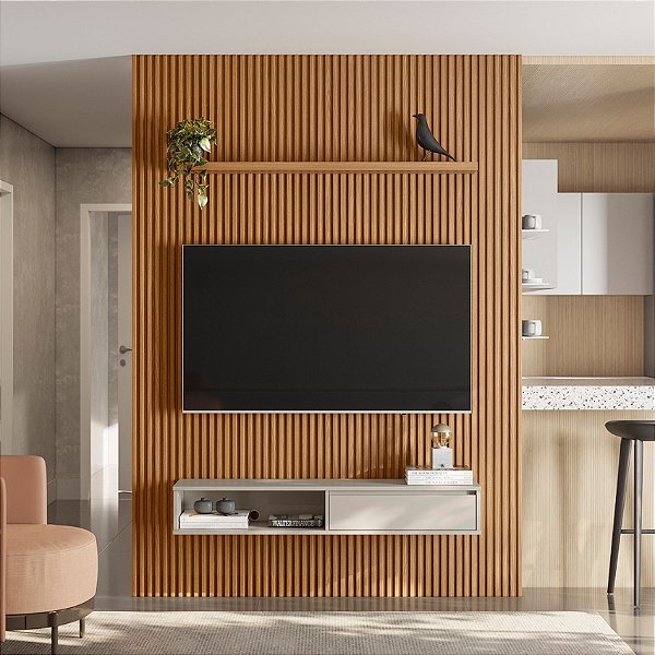 810010154 LINEA PAINEL RIPADO MODULAR 1,8 (250MM)+NICHO 1,4+PRATELEIRA 1,4 250X180X36