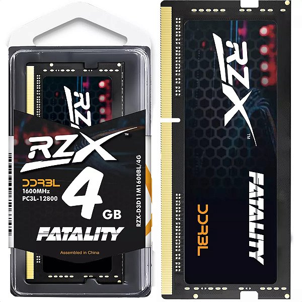 MEMORIA RAM RZX 4GB DDR3L 1600MHZ NOTEBOOK