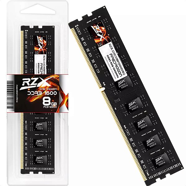MEMORIA RAM RZX 8GB DDR3 1600MHZ DESKTOP