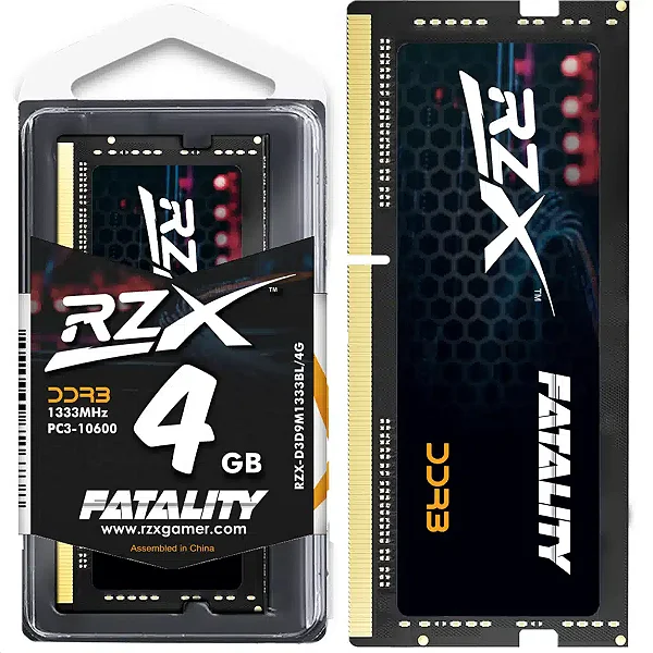 MEMORIA RAM RZX 4GB DDR3 1333MHZ NOTEBOOK