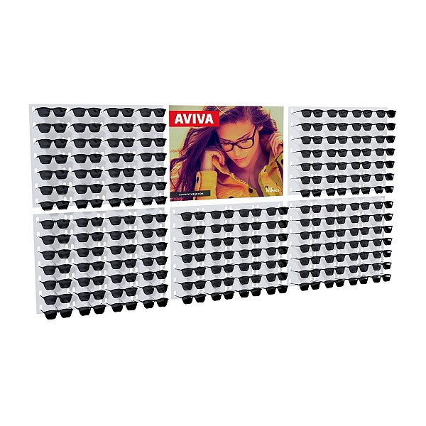 Expositor de parede para 140 óculos ME218 personalizado