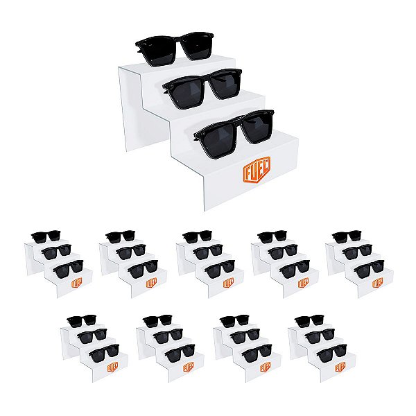 Kit 10 expositores de vitrine para 3 óculos ME260 personalizado