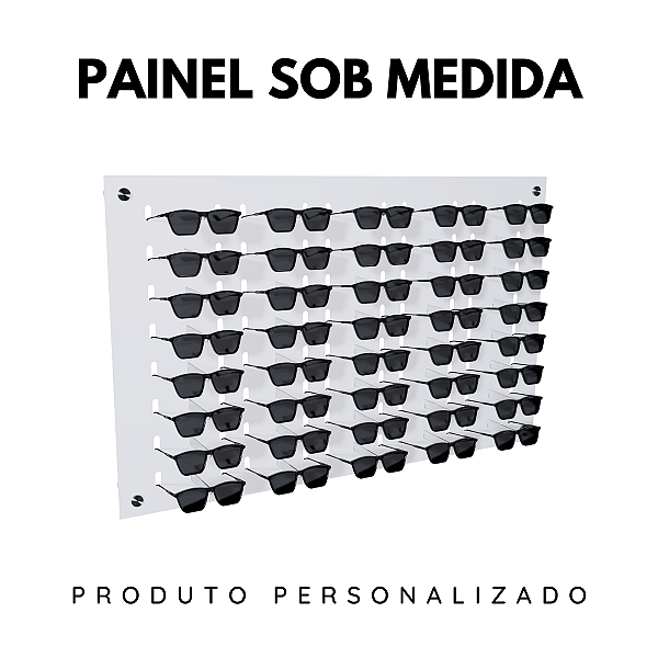 Painel de parede sob medida para óculos - Horizontal PSM1