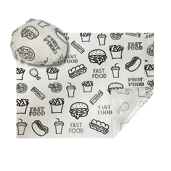 Papel  Acoplado Lanche Embalebem 40x40 Com 400 Unidades