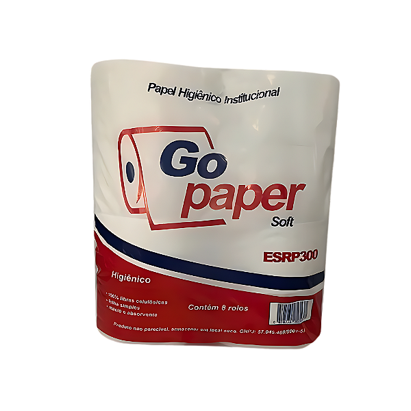 Papel Higiênico Branco Go Paper Rolão Linha Economica ESRP-300NC