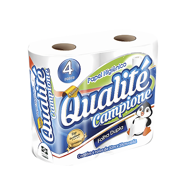 Papel Higiênico Folha Dupla Qualité com 4 Rolos de 30m