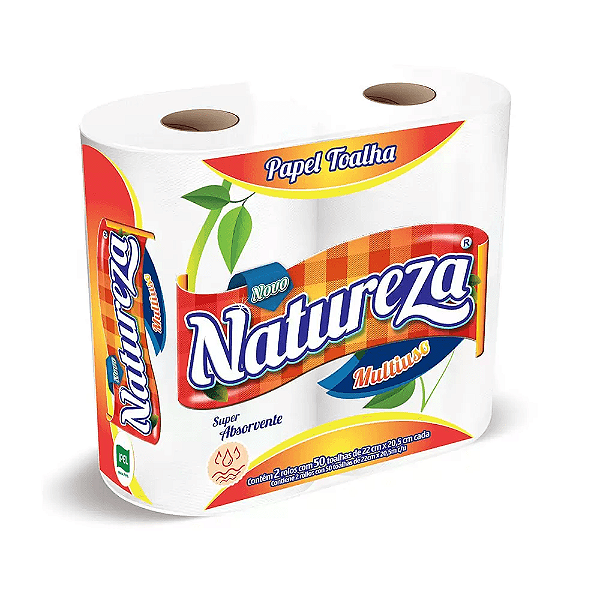 Papel Toalha Para Cozinha Folha Dupla Natureza