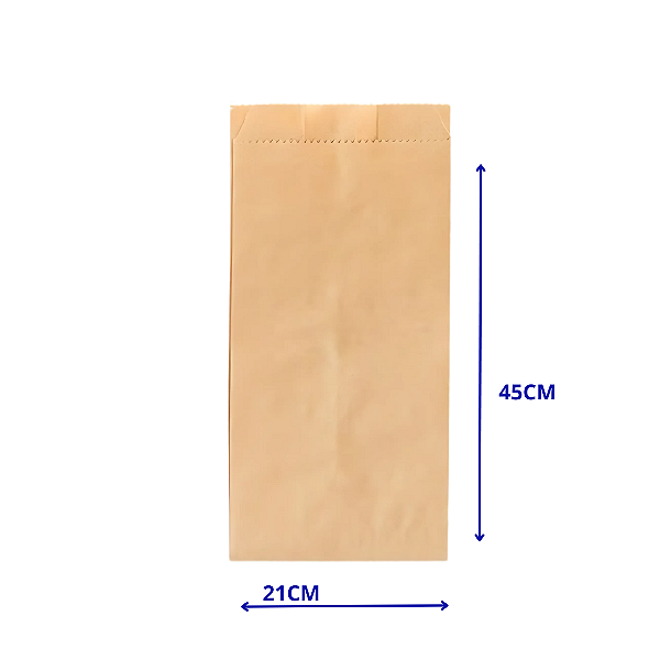 Saco Papel Kraft Natural 7,5KG Embale Bem 59x48 Com 500 Unidades
