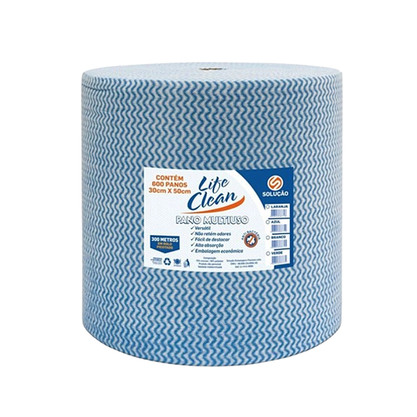 Pano Bobina Life Clean Plus 28x300m Azul