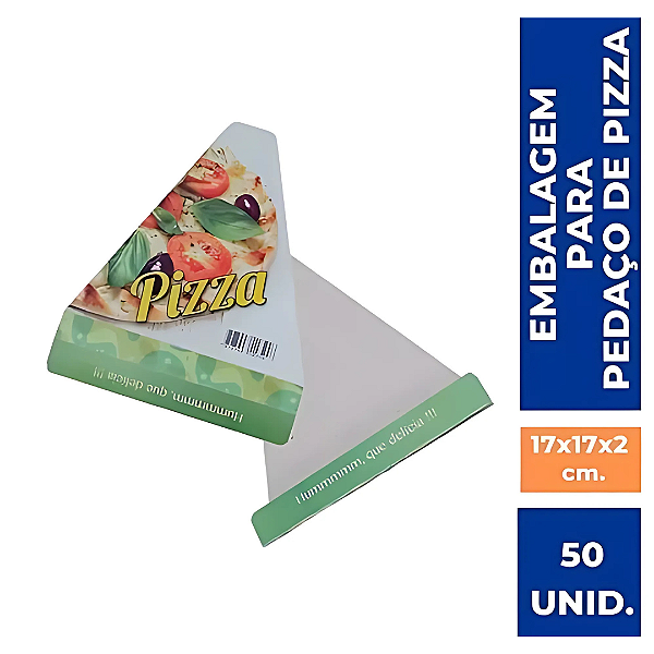 Pega Pizza Pedaço 17x17 Com 50 unidades