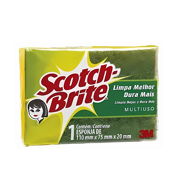 Esponja Dupla Face Scotch-Brite 3M Com 1 Unidade