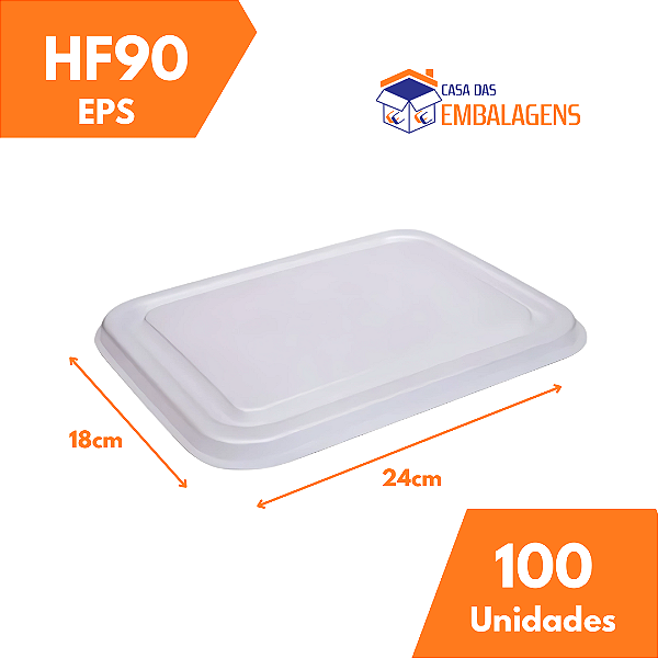 Tampa FibraForm Para Pote Térmico Quadrado  HF-90 TP Com 100un