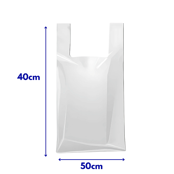 Sacola Plástica Leitosa 40x50 Fardo 5kg