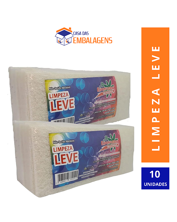 Fibra Branca Limp Uso Leve Esponflora Kit com 10 unidades