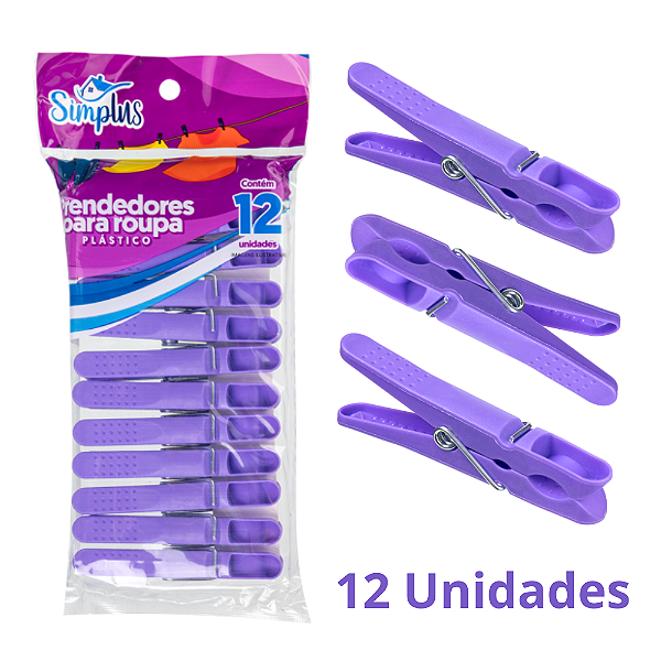 Prendedor de Roupa Plástico Simplús Resistência e Segurança no Varal