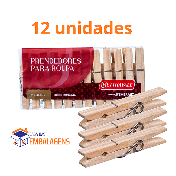Prendedor de Roupa de Madeira Betthavale Qualidade e Praticidade