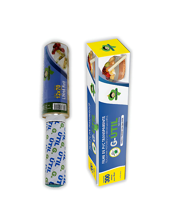 Filme PVC Guarufilm 12cm x 70m com Cabo Giratório