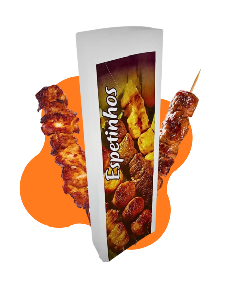 Saco Térmico para Espetinho de Churrasco 40x40 Pacote com 50 Unidades