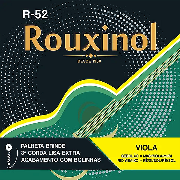 Corda Para Viola Aço 10 Cordas Com Bolinha R-52 Rouxinol