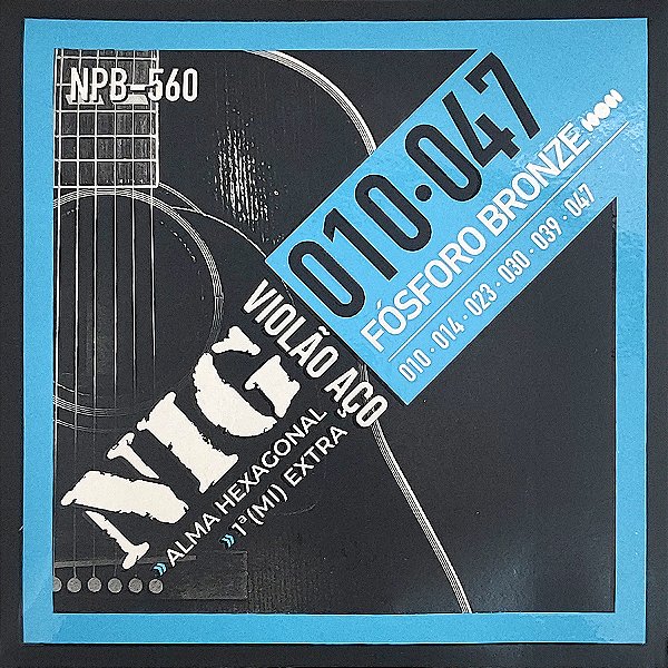 Corda Para Violão 010 NPB-560 Phosphor Bronze NIG