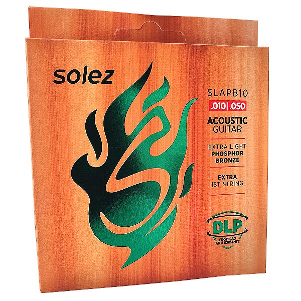 Corda Para Violão Aço 010 Phosphor Bronze SLAPB10 Solez