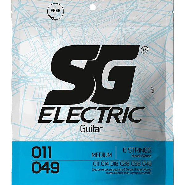 Corda Para Guitarra 011 Níquel Wound Medium SG