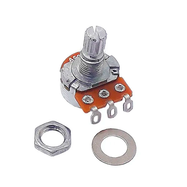 Potenciômetro para Guitarra e Baixo B 250k 16/15mm
