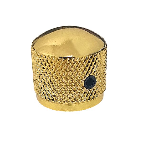 Knob Metal Arredondado com Parafuso Dourado