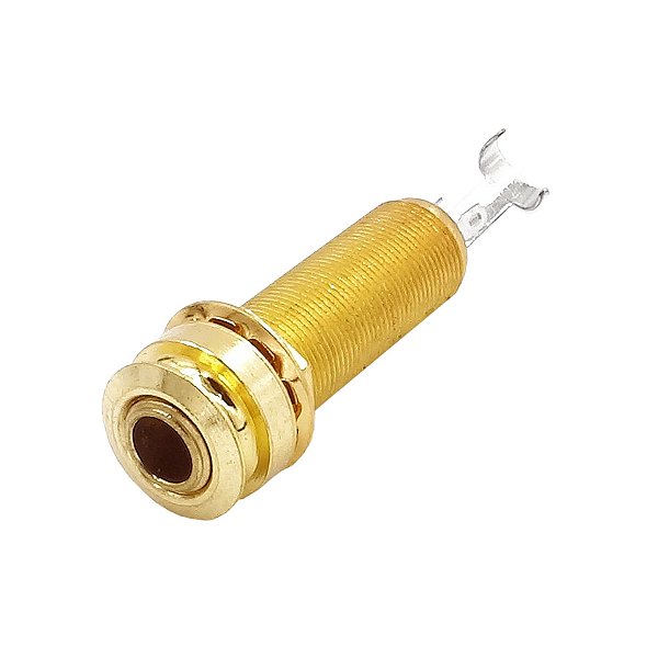 Jack Roldana Violão Blindado P10 Estéreo Dourado