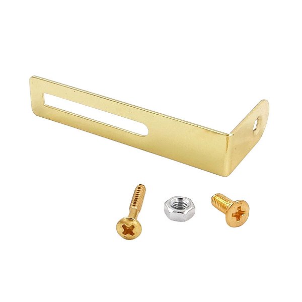 Suporte Para Escudo De Metal Les Paul em L Dourado