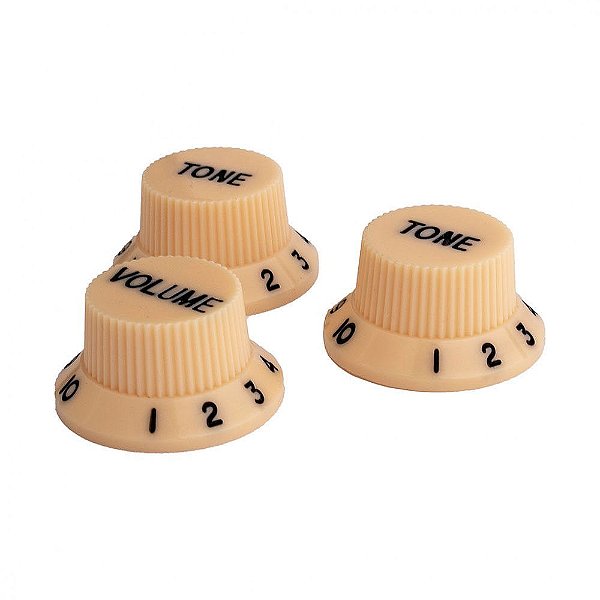 Kit Knob Plástico Strato 1 Volume 2 Tons Creme