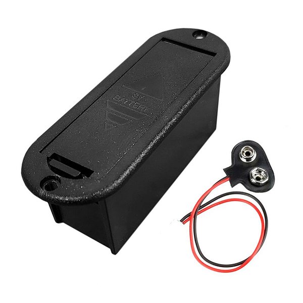 Box Para Bateria Horizontal 9V Com Plug