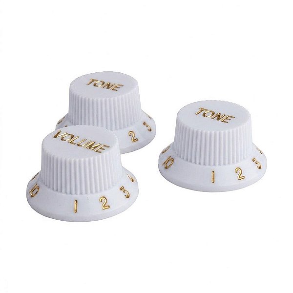 Kit Knob Plástico Strato 1 Volume 2 Tons Branco