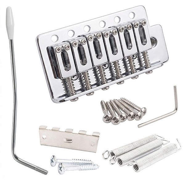 Ponte Tremolo Completa Para Guitarra Cromada Elephant